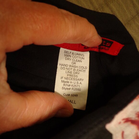 Necessary Objects Skirt S Lined Roses Black Multi Side Zip Closure Flared - Picture 12 of 12